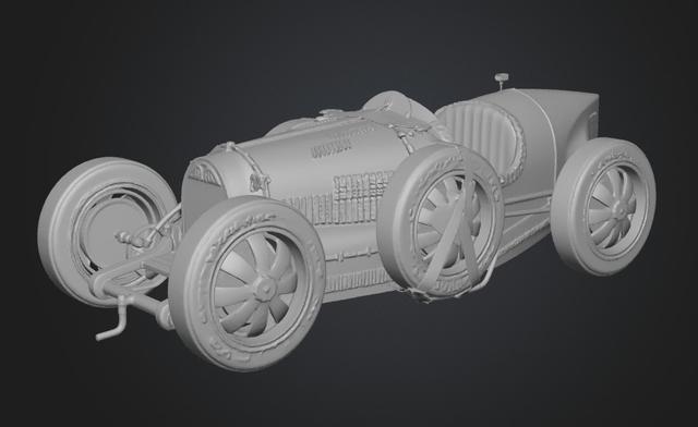 Bugatti T35B 3D model thumbnail