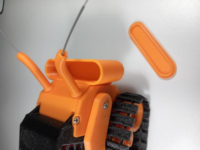 MiniSkidi Mk3 rear cover w/ exhausts (antenna ducts) and compartment w/ lid 3D model thumbnail