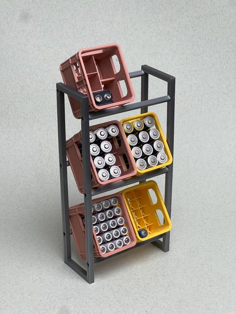 Beer crate stand 3D model thumbnail