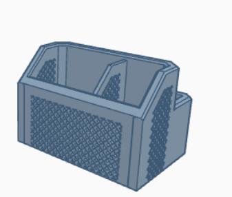 Desktop Organizer (NO USB OR SD CARD SPOTS) 3D model thumbnail