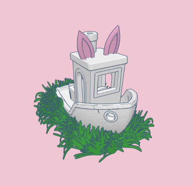 Easter Benchy 3D model thumbnail