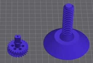Printable Interlock for spool gear and spindle for Awesome Filament Spool Rewinder 3D model thumbnail