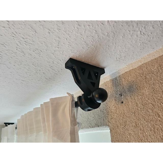 Universal Curtain Rod Bracket (20mm) – Wall & Ceiling Mount - Modern Design 3D model thumbnail