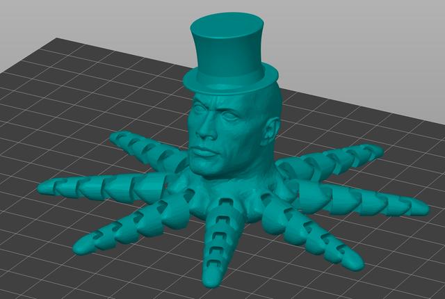 Rocktopus in a hat 3D model thumbnail
