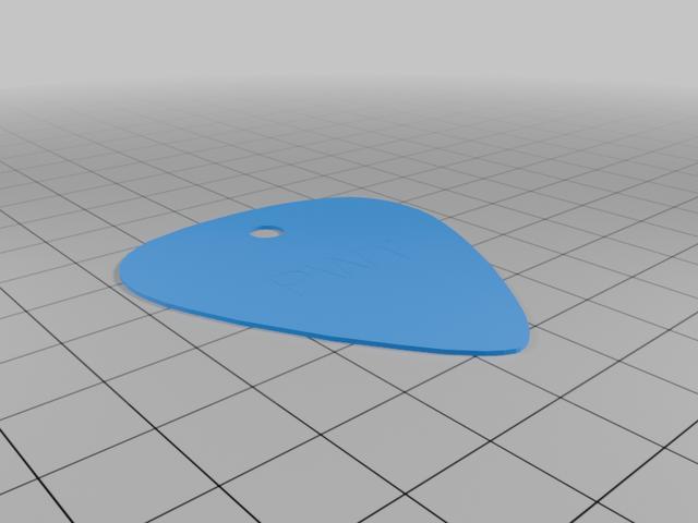 Guitar pick 3D model thumbnail