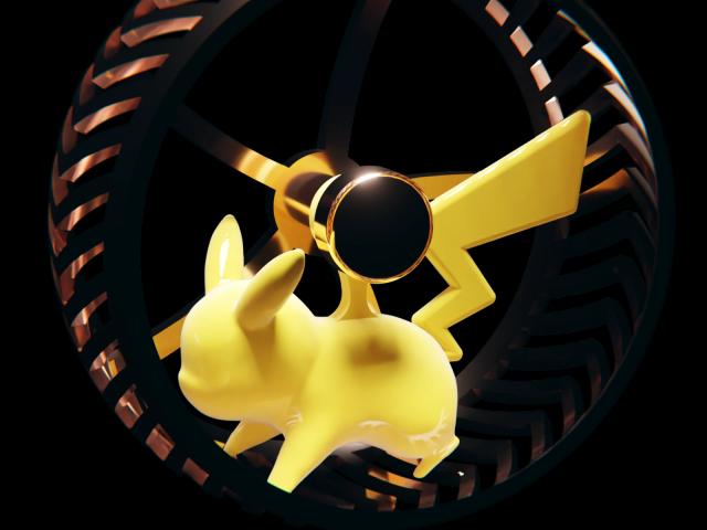 Pikachu Motor Rotation Indicator (Ball Remix) 3D model thumbnail