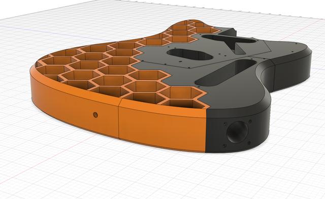 The Prusacaster with Guitar Strap Mounting Holes 3D model thumbnail