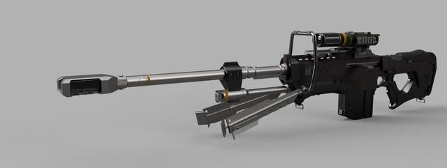 Halo Infinite- SRS99 S7 AM Sniper Rifle 3D model thumbnail