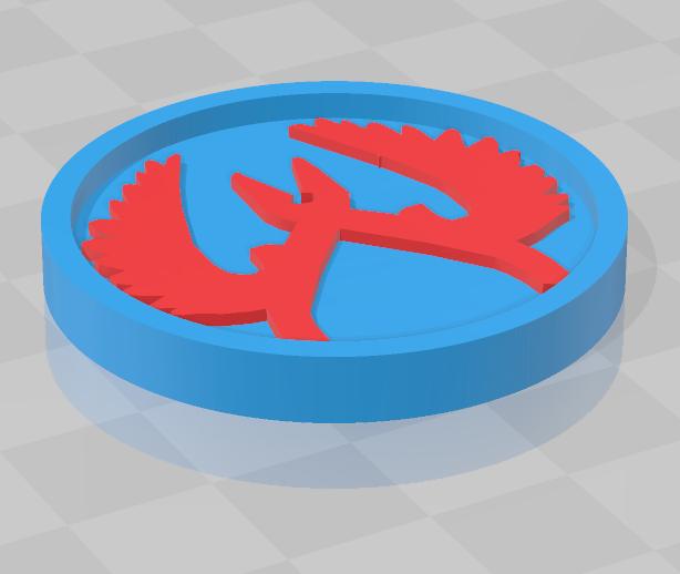 CS:GO CT coin 3D model thumbnail