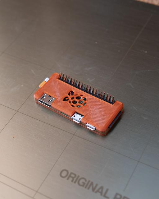 Slim Raspberry Pi Zero W Case With Pinout Cut Out 3D model thumbnail