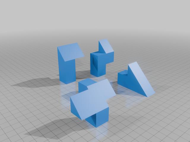 wedge puzzle 3D model thumbnail