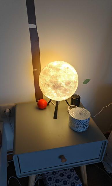 Remix of Moon Lamp Light base for E14 Sockets 3D model thumbnail