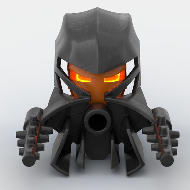 Bionicle Fero Helmet Prototype 3D model thumbnail
