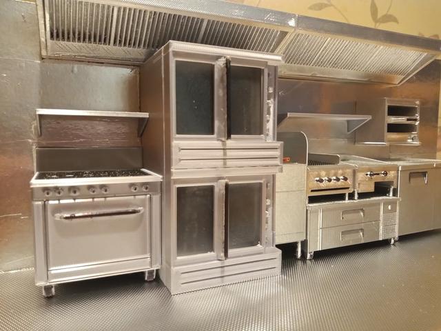 commercial kitchen appliances 3D model thumbnail