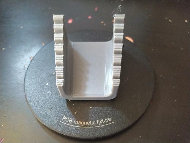 cable soldering jig w holes for 6x2 magnets 3D model thumbnail