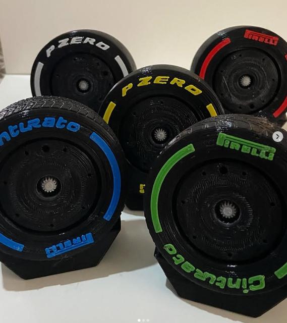 Formula 1 Pirelli tyre wheels 2022-2025 3D model thumbnail