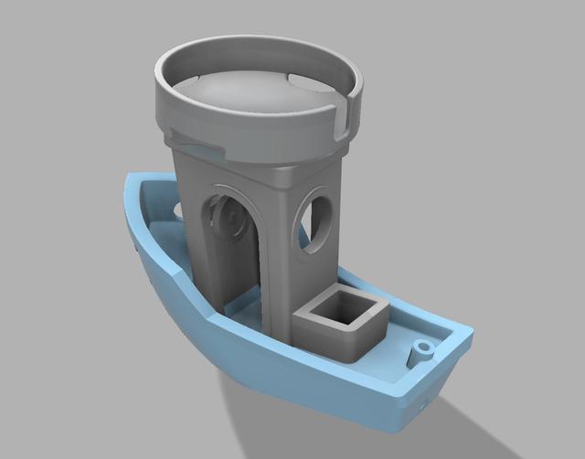 Benchy Apple Watch charger 3D model thumbnail