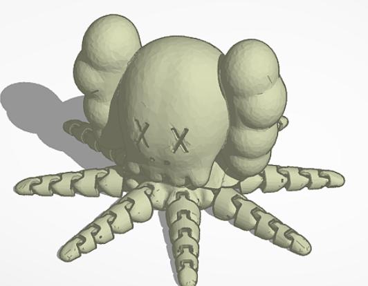 Articulated Kaws Figure 3D model thumbnail
