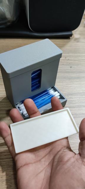 Q-Tip (cotton swab) dispenser cover 3D model thumbnail