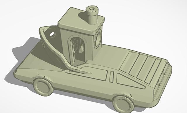 De-Lorebenchy (Delorean Benchy) 3D model thumbnail