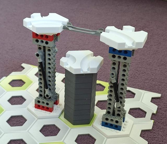 Complete Lego to Gravitrax adapters (top and bottom) 3D model thumbnail