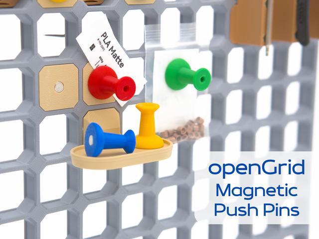 openGrid Magnetic Push Pins 3D model thumbnail