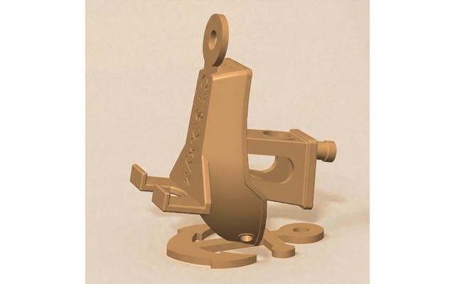 Benchy phone holder 3D model thumbnail