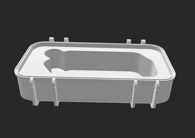 Flipper Zero case (reinforced) - Bottom fitting the TPU Cover 3D model thumbnail