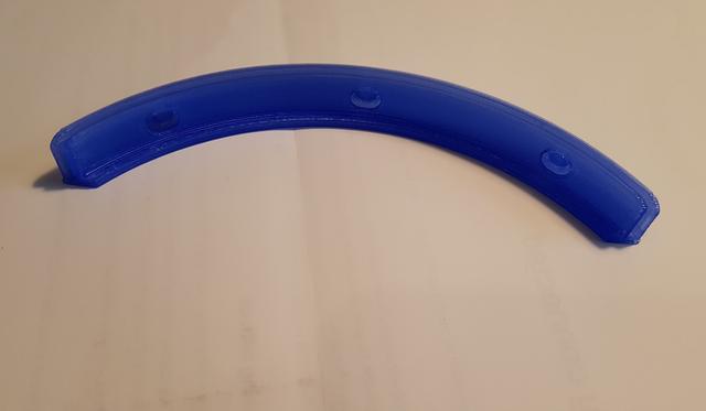 Slacker Bottom Reinforcement Strip for Prusa Faceshield 3D model thumbnail