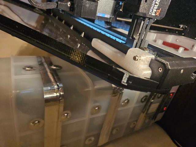 EnXLosure Top Rail Solid mount with Calibration Pin Holder. 3D model thumbnail