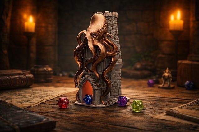 Mediaval Octopus Dice Tower _ Get 70 Dice Towers on PATREON 3D model thumbnail