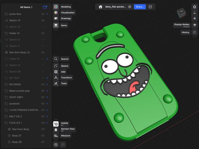 Pickle Rick Emergency Whistle! 3D model thumbnail