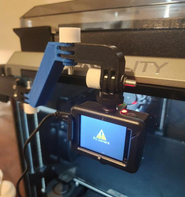 Creality K1/Max Door GoPro Camera Mount 3D model thumbnail