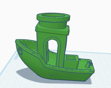 Benchy toothbrush holder 3D model thumbnail