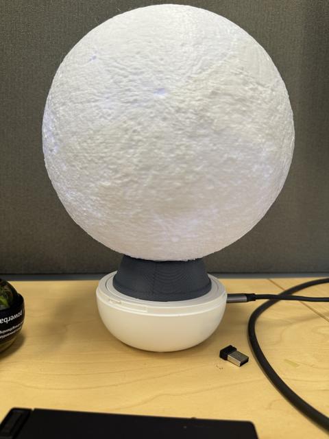 Moon Lamp - Rotating Lamp Adapter 3D model thumbnail