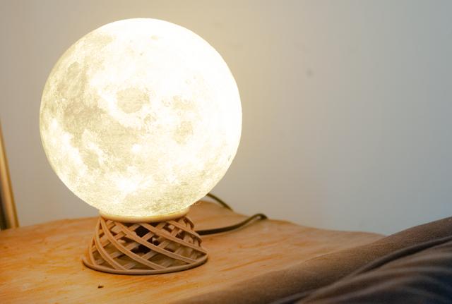 Woven Stand for Designer Moon Lamp at 80% Scale 3D model thumbnail