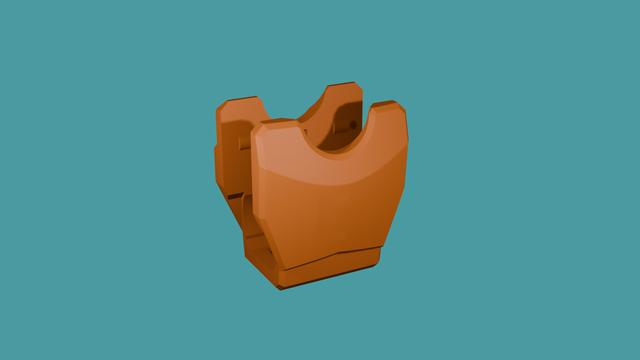 Blank chest piece for dummy 13 3D model thumbnail