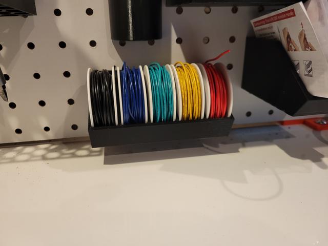 Wire and Electrical Tape Pegboard Holder 3D model thumbnail