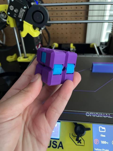 Multi Color Fidget Cube 3D model thumbnail