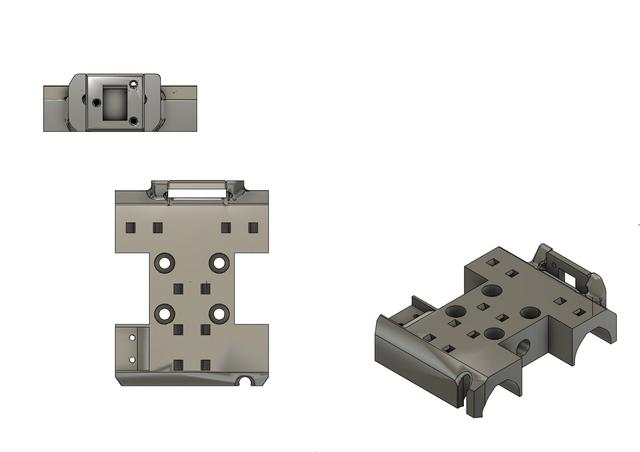 Klicky PCB Mount For the ender 3 NG 3D model thumbnail