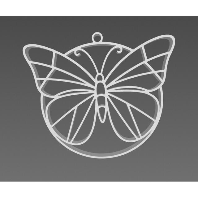 Butterfly Suncatcher Frame 3D model thumbnail
