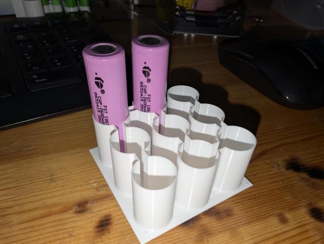 18650 Cells Holder 3D model thumbnail