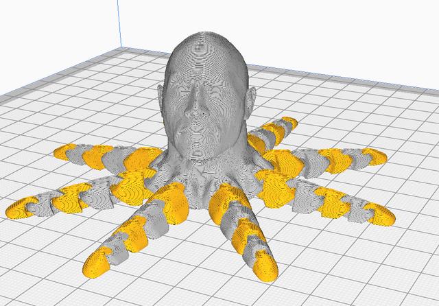 Multicolor/dual extrusion/two color Rocktopus (REMIX) 3D model thumbnail