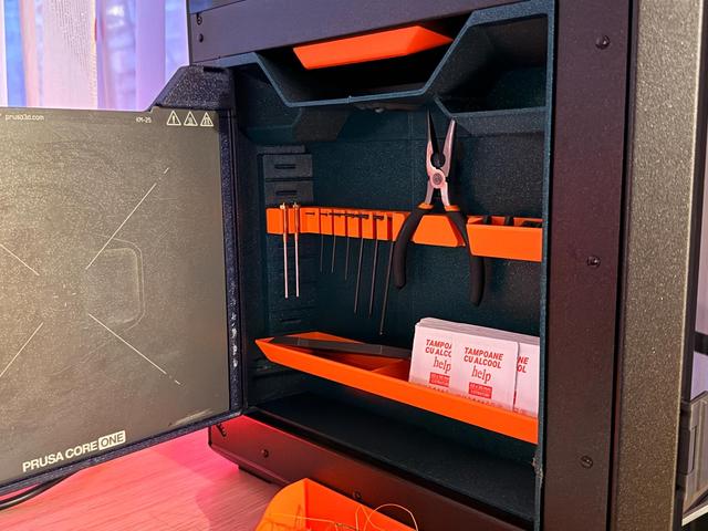 Core ONE Side Storage - Improved tray with a universal cutter holder. 3D model thumbnail