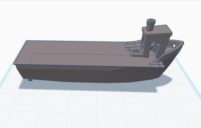 aircraft carrier benchy 3D model thumbnail