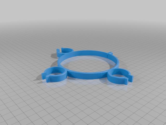 Pump Hose Clip Kite Wing and Paddle 3D model thumbnail
