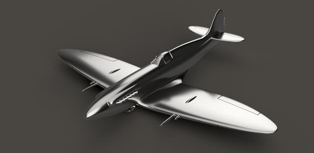supermarine spitfire Mk. XIV c, Mk. XIV E, and FR Mk. XIV 3D model thumbnail