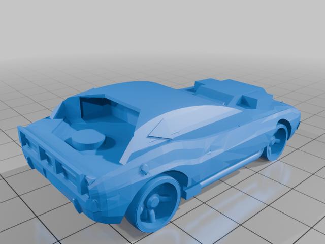 Hot Wheels Acceleracers Tork's Hollowback (Metal Maniacs)  (based on a real Plymouth Cuda)  3D model thumbnail