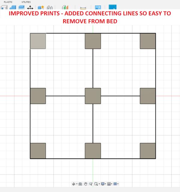 Perfect 1st layers Improved! Updated calibration prints to complement the original 3x3 bed squares for UBL supporting firmware 3D model thumbnail