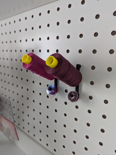 Parametric Thread Holder - Pegboard 3D model thumbnail